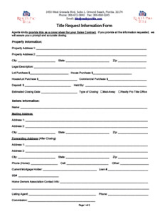 Title Information Sheet